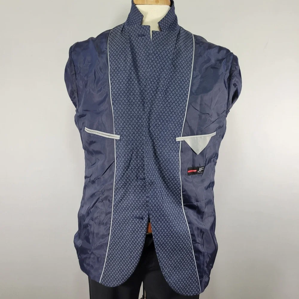 J.F Ferrar Men's Sport Coat‎ Blazer Two Button Blue Polyester Blend Size 42-44S